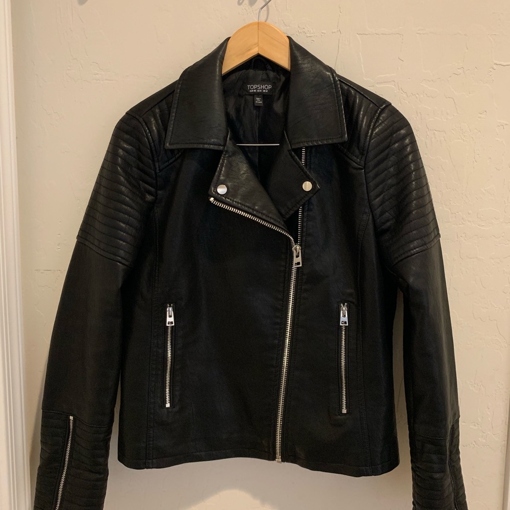 New no tags Topshop Moto Jacket US 8